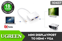 Cáp Mini Displayport to HDMI + VGA Ugreen UG-10427