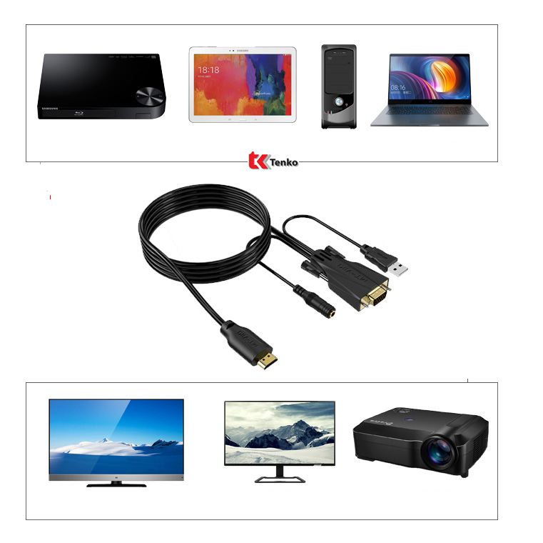 Cáp chuyển đổi HDMI to VGA có Audio 3M MT-HV500