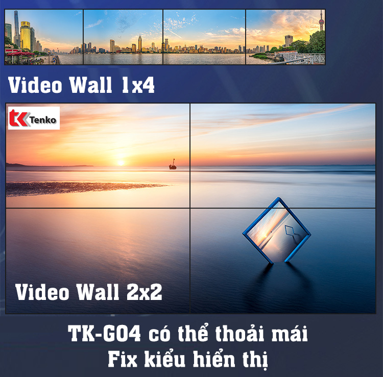 Bộ Ghép 4 Màn Hình Video Wall Tenko TK-G04 Cao Cấp
