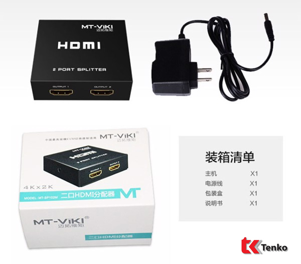 Bộ Chia HDMI 1 Ra 2 Cổng MT-VIKI MT-SP102