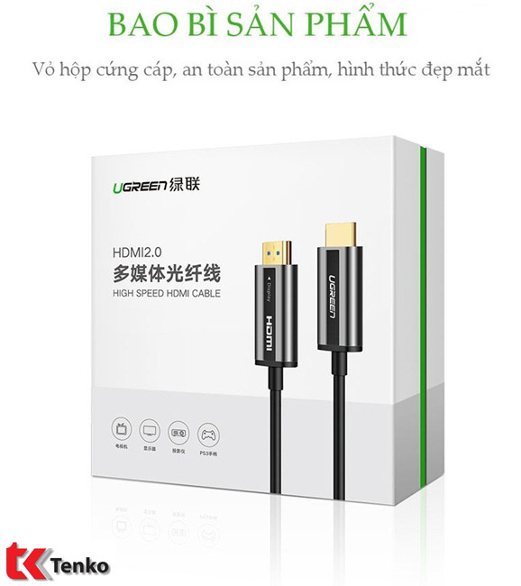 Cáp Hdmi 2.0 Dài 40m Cao Cấp ugreen 50218