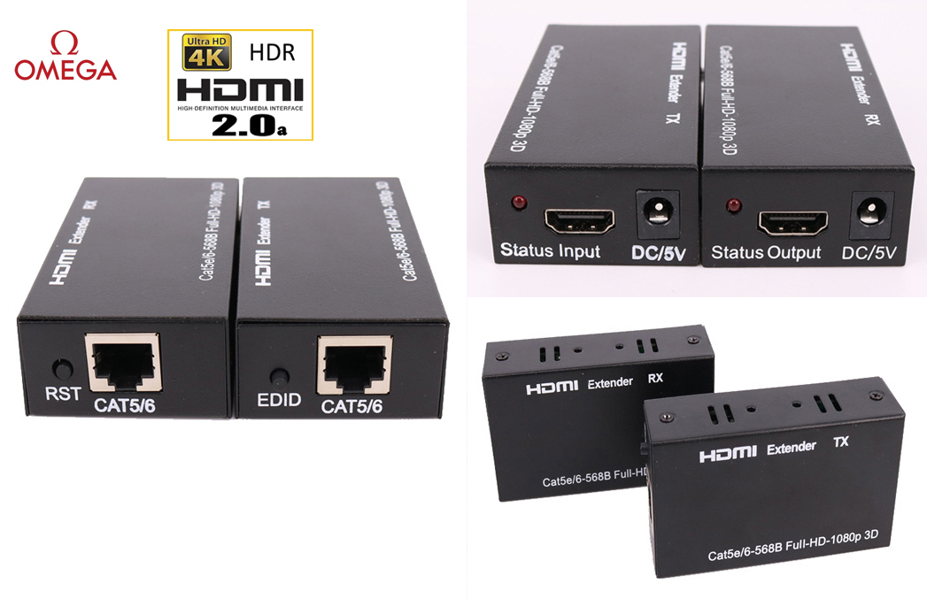 Bộ khuếch đại HDMI 120m bằng cáp mạng OMG-120