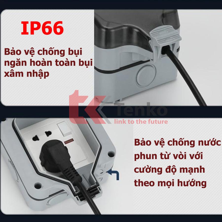 Mặt Hộp Chống Nước Ổ Cắm Điện Vuông Ngoài Trời