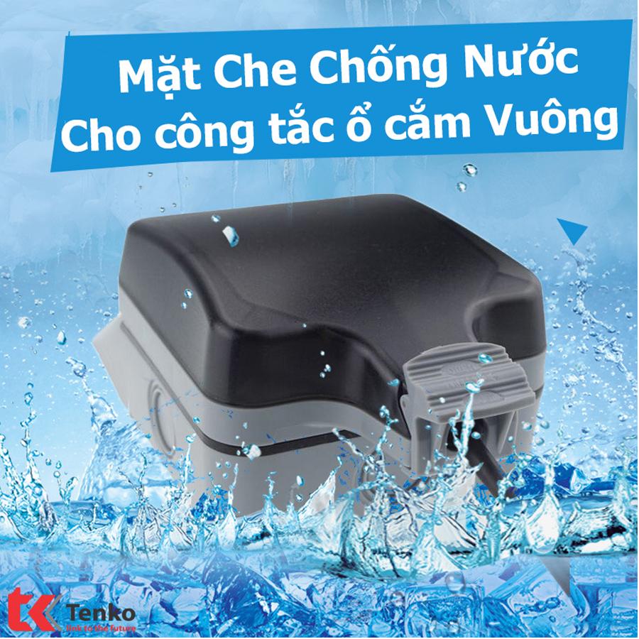 Mặt Hộp Chống Nước Ổ Cắm Điện Vuông Ngoài Trời