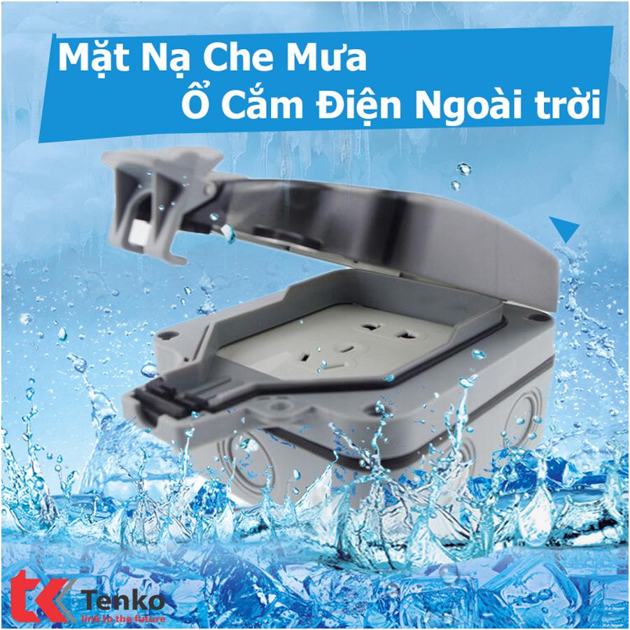 Mặt Hộp Chống Nước Ổ Cắm Điện Vuông Ngoài Trời