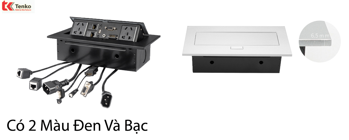 Hộp Ổ Cắm Điện Âm Bàn HDMI/VGA/LAN/USB TK-AS01DN