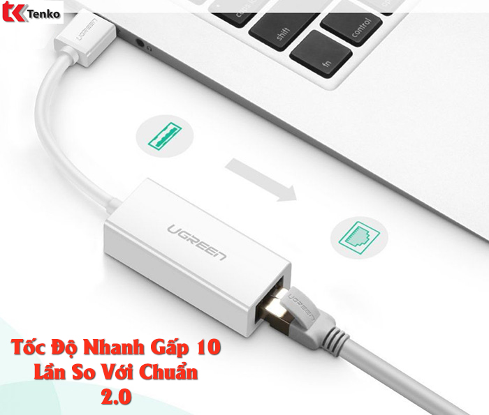 Cáp chuyển USB 3.0 to Lan Ugreen 20255, 20256