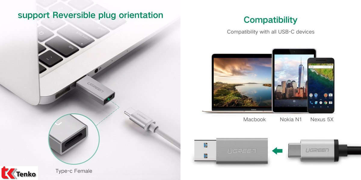 Đầu Chuyển USB 3.0 Sang USB Type C Ugreen 30705