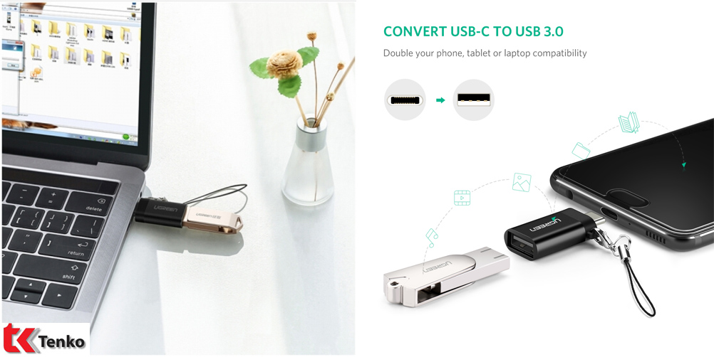 Đầu chuyển USB type-C ra USB 3.0 UGREEN 50283