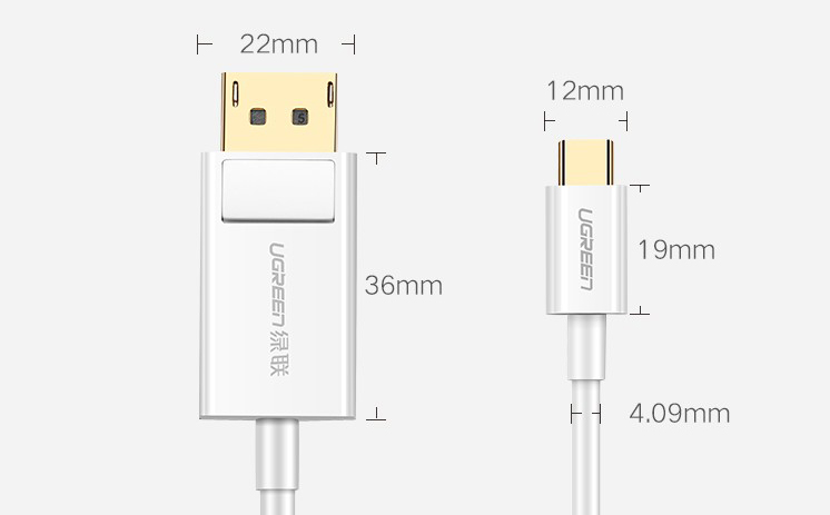 Cáp USB type-C to Displayport 1,5m Ugreen 40420