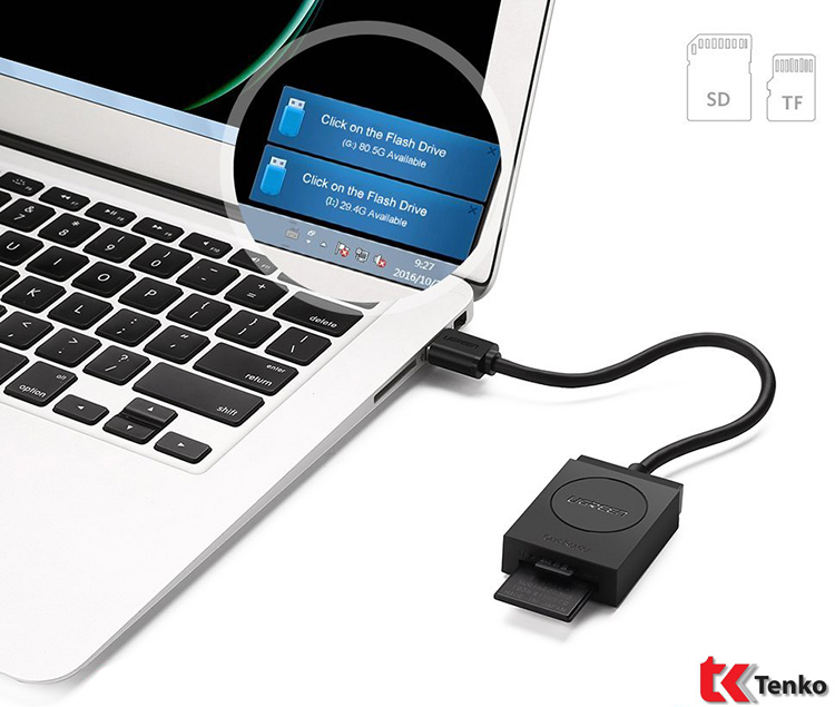 Đầu đọc thẻ nhớ Micro SD/ TF-USB 3.0 Ugreen 20250