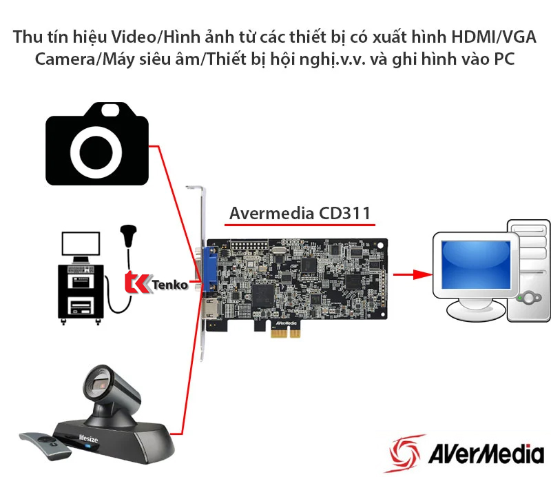 Card Ghi Hình Nội Soi, Siêu ÂM - AVERMEDIA CD311