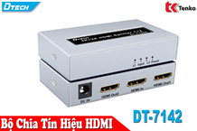 Bộ Chia HDMI 1 Ra 2 DTECH DT-7142 Chuẩn 4K