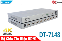 Bộ Chia HDMI 1 ra 8 Dtech DT-7148 hỗ trợ 4Kx2K