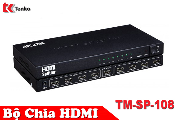 Bộ chia HDMI 1 ra 8 Tekmax TM-SP-108