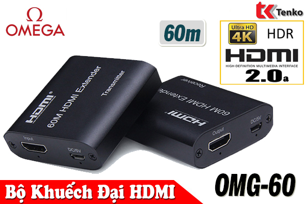 Bộ khuếch đại HDMI 60m bằng cáp mạng OMG-60