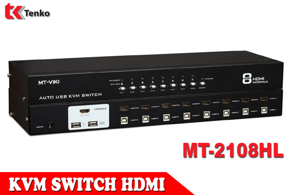 Bộ KVM Switch HDMI 8 Cổng MT ViKI MT-2108HL