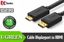 Cáp Chuyển Displayport To HDMI 1,5M Ugreen 10239