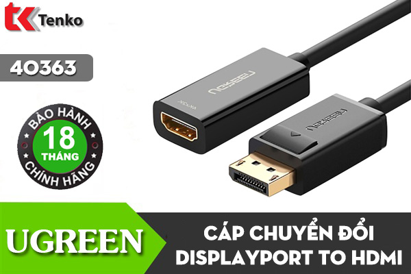 Cáp chuyển đổi Displayport to HDMI Ugreen 40363