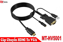 Cáp chuyển đổi HDMI to VGA có Audio 5M MT-HV5001