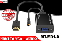 Cáp chuyển đổi HDMI to VGA có Audio MT-M01-A