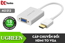 Cáp chuyển đổi HDMI to VGA có Audio Ugreen 40212