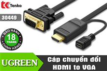 Cáp chuyển HDMI sang VGA dài 1M5 Ugreen 30449