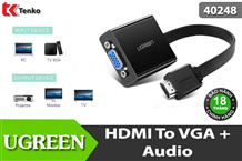 Cáp chuyển HDMI to VGA có Audio Ugreen 40248