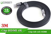 Cáp HDMI 4K Dẹt Ugreen 10262 Chính Hãng