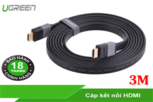 Cáp HDMI Dẹt 3M Ugreen 30111 Chính Hãng