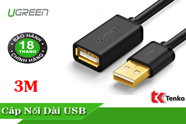 Cáp USB 2.0 nối dài 3m Ugreen UG-10317