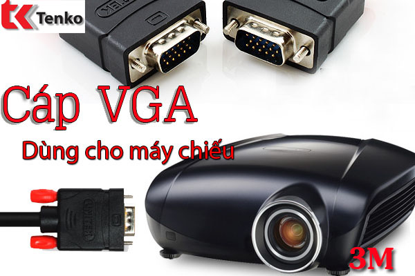 Cáp VGA 3m chính hãng UNITEK Y-C504A