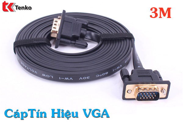 Cáp VGA 3m mỏng dẹt DTECH DT-69F30