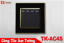 Công tắc âm tường 4 nút Tenko TK-AC4S - Đế Vuông