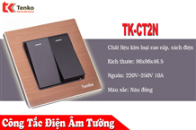 Công tắc Điện Âm Tường Mặt Hợp Kim | TK-CT2N