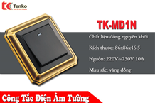 Công tắc Điện Âm Tường Viền đồng | TK-MD1N