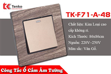 Công Tắc-Ổ Cắm Âm Tường Kim Loại Vân Gỗ TK-F71A