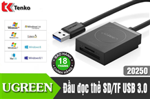 Đầu đọc thẻ nhớ Micro SD/ TF-USB 3.0 Ugreen 20250