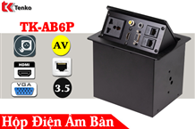 Hộp Ổ Cắm Điện Âm Bàn HDMI-VGA-AV-LAN TK-AB6P