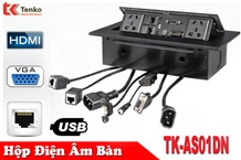 Hộp Ổ Cắm Điện Âm Bàn HDMI/VGA/LAN/USB TK-AS01DN