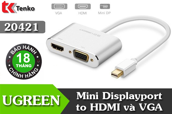 Mini Displayport to HDMI và VGA Ugreen 20421