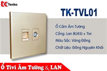 Ổ Cắm Cáp Đồng Trục và Mạng Âm Tường TK-TVL01