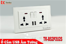 Ổ Cắm Điện Âm Tường Chống Giật Có công tắc và USB