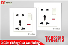 Ổ Cắm Điện Chống Giật Đơn Có Công Tắc TK-BS2P1S