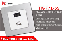 Ổ Cắm HDMI Và USB  Âm Tường Tenko TK-F71-55